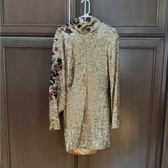 NWT Redemption SEQUINS MINI DRESS WITH SHOULDER EMBROIDERY US 6 - Picture 3 of 10